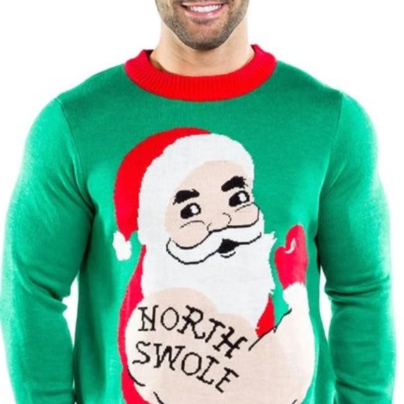 Bulky Santa North Swole Christmas Sweater - Picture 3 of 3